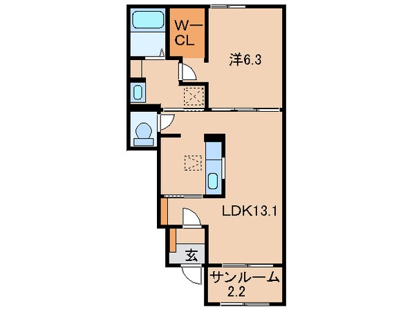 ケーズコート岩出の物件間取画像